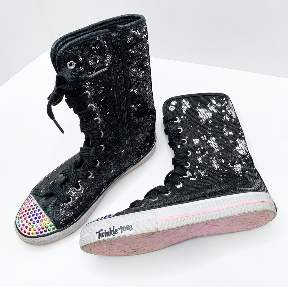 Skechers Twinkle Toes Shuffles Bizzy Bunch US 2.5